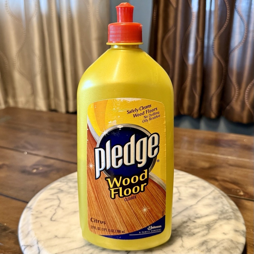 VTG‎ 2007 Johnson Pledge Floor Care Wood Floor Cleaner Citrus Scent 27oz ~ READ